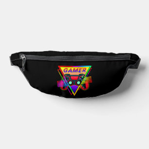 Retro Colourful Rainbow Gamer Computer Gaming  Bum Bags