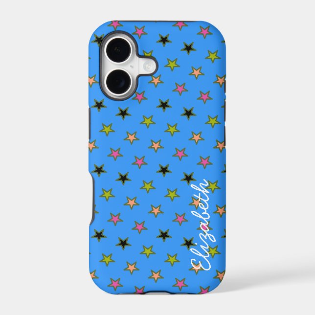 Retro Colourful Star Modern Geometric Pattern (Back)