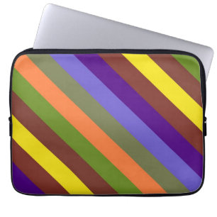 Retro Colourful Stripes Modern Geometric Pattern 2 Laptop Sleeve