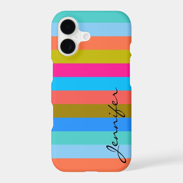 Retro Colourful Stripes Pattern #29 (Back)