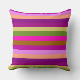Retro Colourful Stripes Pattern #30 Cushion