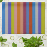 Retro Colourful Stripes Pattern #38 Tea Towel<br><div class="desc">Retro Colourful Stripes Pattern. Design is available on other products.</div>