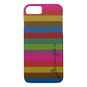 Retro Colourful Stripes Pattern #47 iPhone 8/7 Case