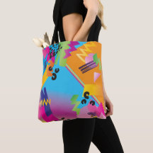 Retro Colourful Tote Shopping Bag