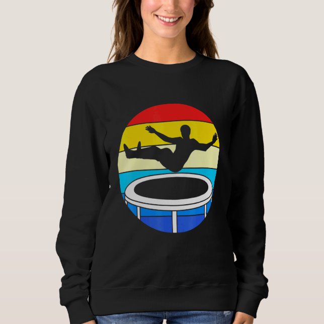 Retro Colourful Trampoline For Boys Sweatshirt (Front)
