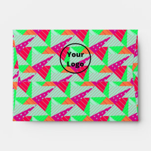 Retro colourful triiangles pattern envelope