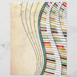 Retro Colourful Wavy Piano