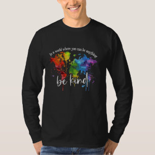 Retro Colourful World Map Cool Graphic be Summer k T-Shirt