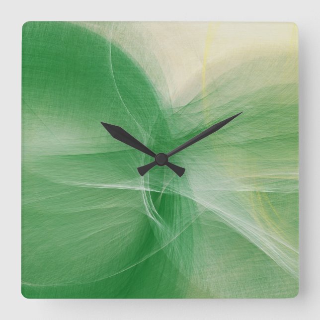 Retro Colours Abstract Painting 9 Square Wall Clock (Front)