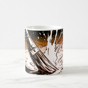 Retro Colours Graphic Style Brush Paint Splotch Coffee Mug