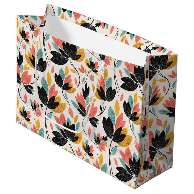 Retro Colours  Large Gift Bag (Front Angled)