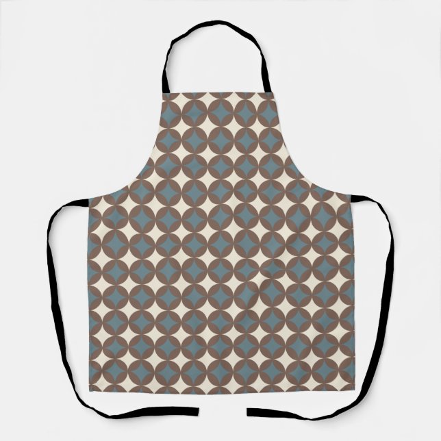 Retro Colours Mid Century Modern Circles Apron (Front)