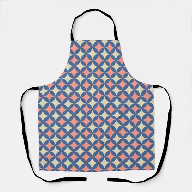 Retro Colours Mid Century Modern Circles Apron (Front)