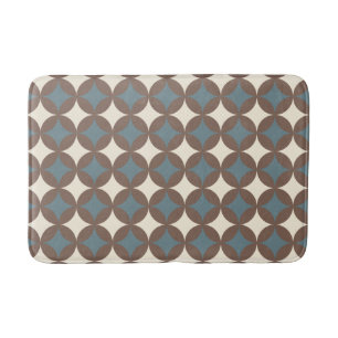 Retro Colours Mid Century Modern Circles Bath Mat