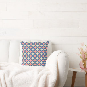 Retro Colours Mid Century Modern Circles Cushion