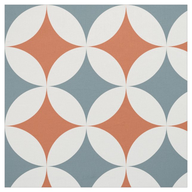 Retro Colours Mid Century Modern Circles Fabric (Swatch)