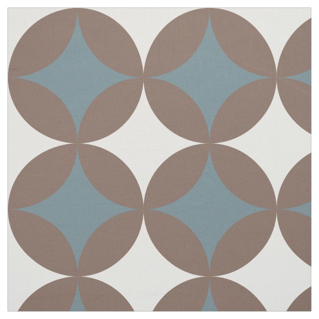 Retro Colours Mid Century Modern Circles Fabric (Swatch)