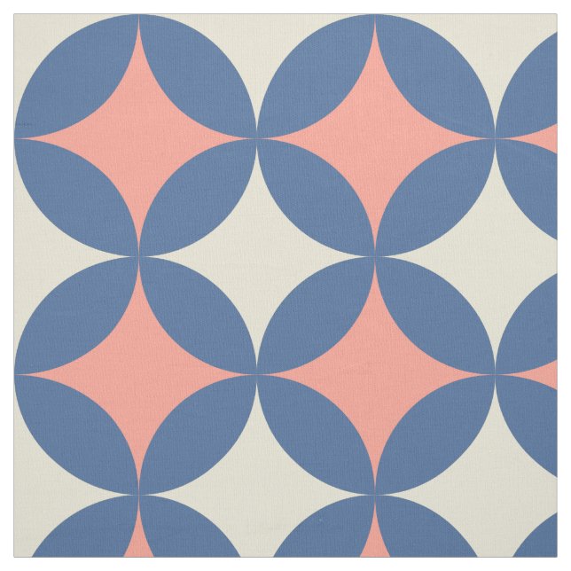 Retro Colours Mid Century Modern Circles Fabric (Swatch)