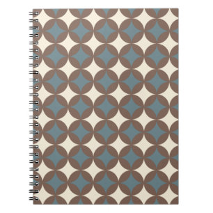 Retro Colours Mid Century Modern Circles Notebook