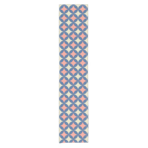 Retro Colours Mid Century Modern Circles Short Table Runner
