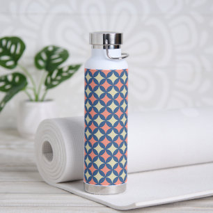 Retro Colours Mid Century Modern Circles Water Bottle
