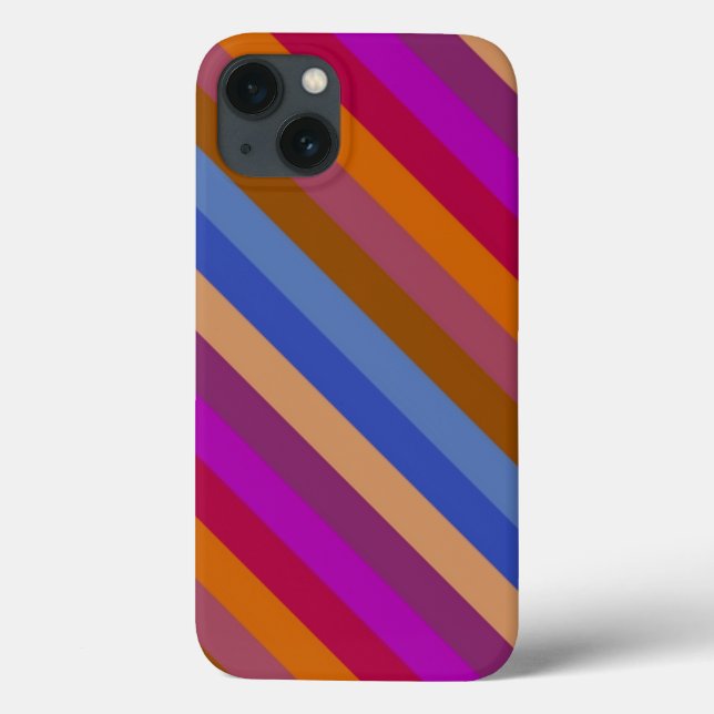 Retro Colours Stripe Pattern Case-Mate iPhone Case (Back)