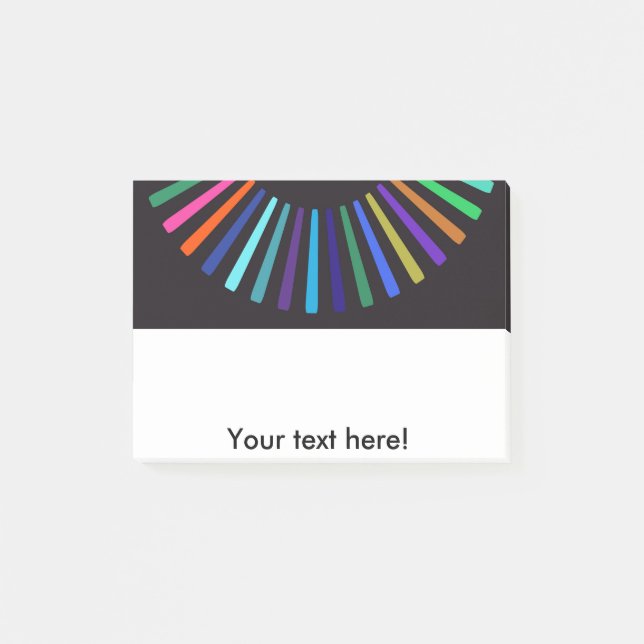 Retro colours sun post-it notes (Front)