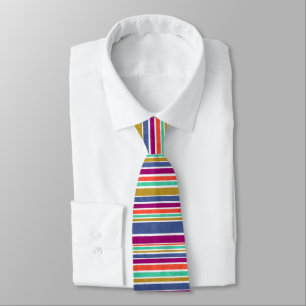 Retro Colours Textured Look Stripes Tie
