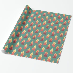 Retro Colours Triangles Wrapping Paper