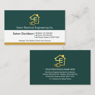 Retro Column Layers Electrical Business Card