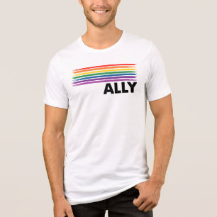 Retro Comfort LGBTQ Ally Shirt, Pride Month T-shir Tri-Blend Shirt