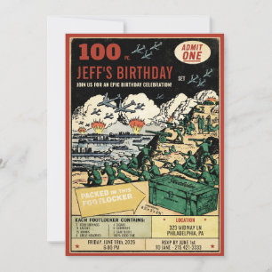 Retro Comic Ad Style Invitation