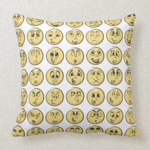 Retro Comic Book Emoji Pillow