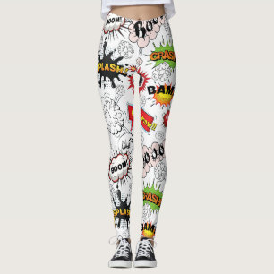  Retro Comic Book Pop Art  Leg Leggings