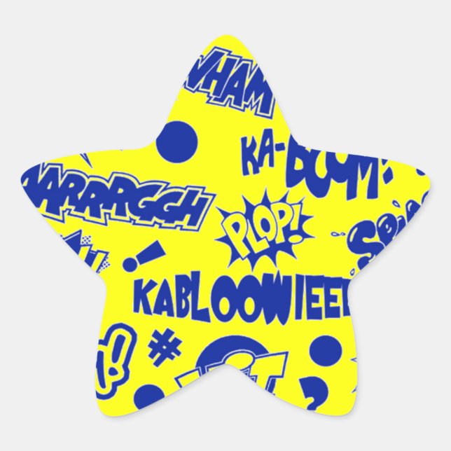 Retro Comic Call-Outs Star Sticker (Front)