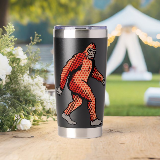 Retro Comic Forest Creature Pop Art Panel Insulated Tumbler (Wedding (Rotated))