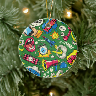 Retro Comic Gadgets - Pop Art Ceramic Ornament