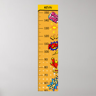 Retro Comic Growth Chart