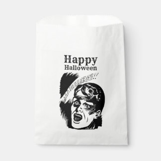 Retro Comic Man Scream Custom Text Halloween Favour Bag