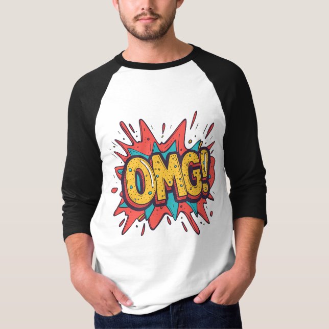 Retro Comic “OMG!” Pop Art Streetwear Tee (Front)