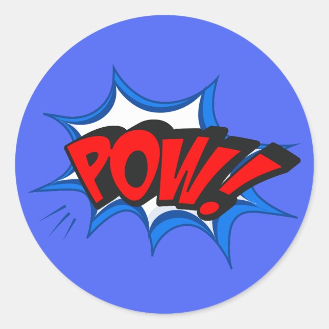 Retro Comic Pop Art Classic Round Sticker (Front)