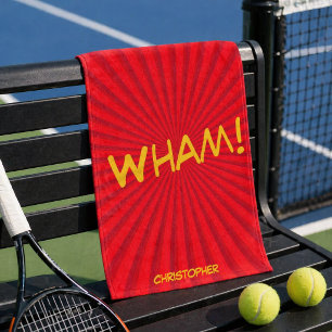 Retro Comic Pop Art Custom Name Sports Hand Towel