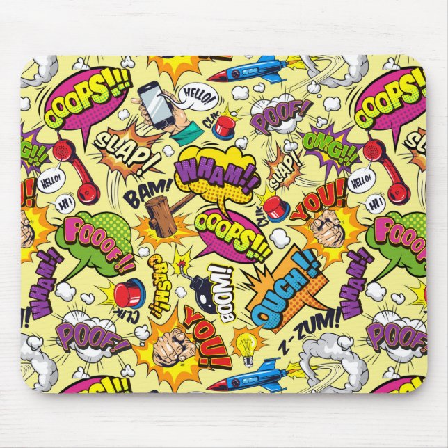Retro Comic Pop Art Mouse Pad Magic (Front)