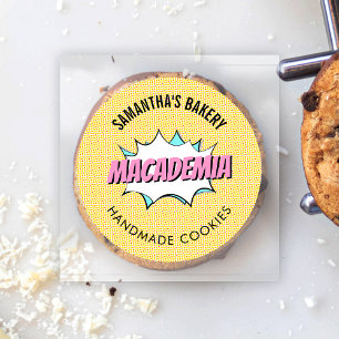 Retro Comic Pop Art Nostalgic Bakery Cake Cookies Classic Round Sticker