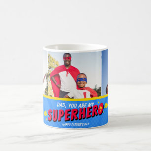 Retro Comic Superhero 3 Photo Father's Day Coffee Mug