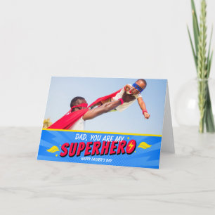 Retro Comic Superhero Dad Father's Day Thank You Card