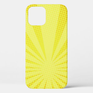 retro comic yellow background raster gradient half iPhone 12 case