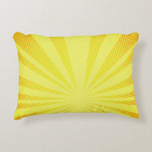 retro comic yellow background raster gradient half decorative cushion