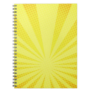 retro comic yellow background raster gradient half notebook