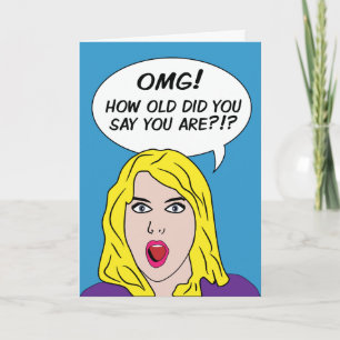 RETRO COMICS birthday card